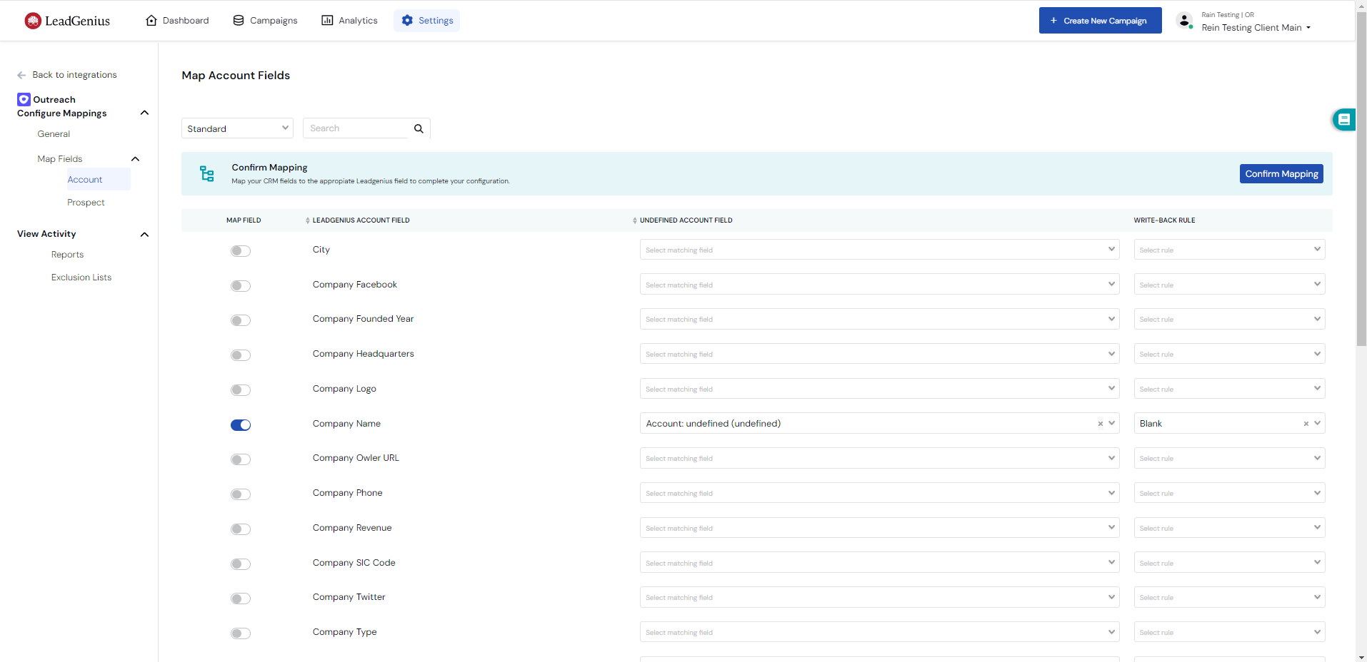 Outreach Field Mapping on LeadGenius – LeadGenius